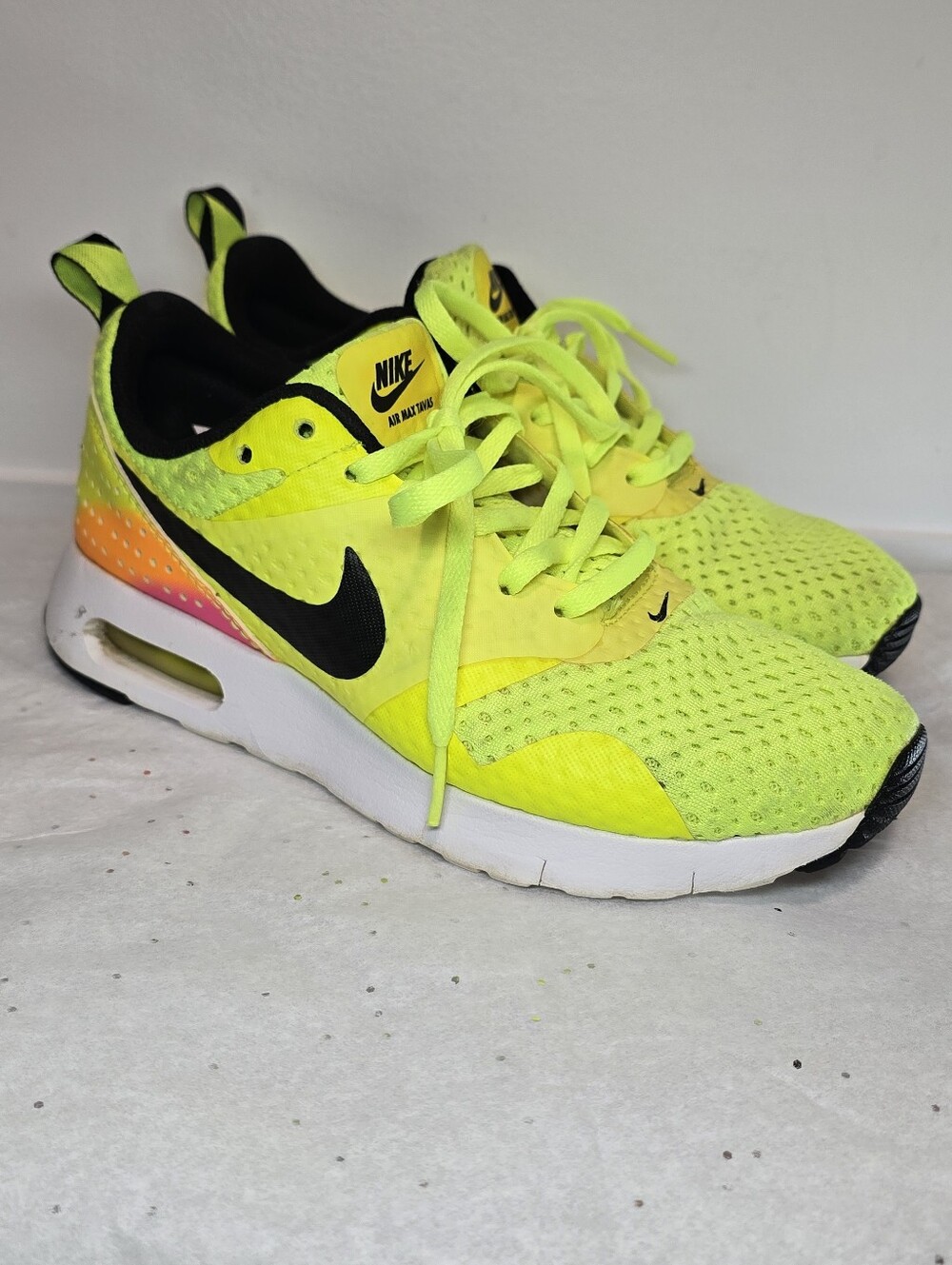 Nike Kid's Air Max Tavas FB GS 'Volt' Bright Neon Yellow